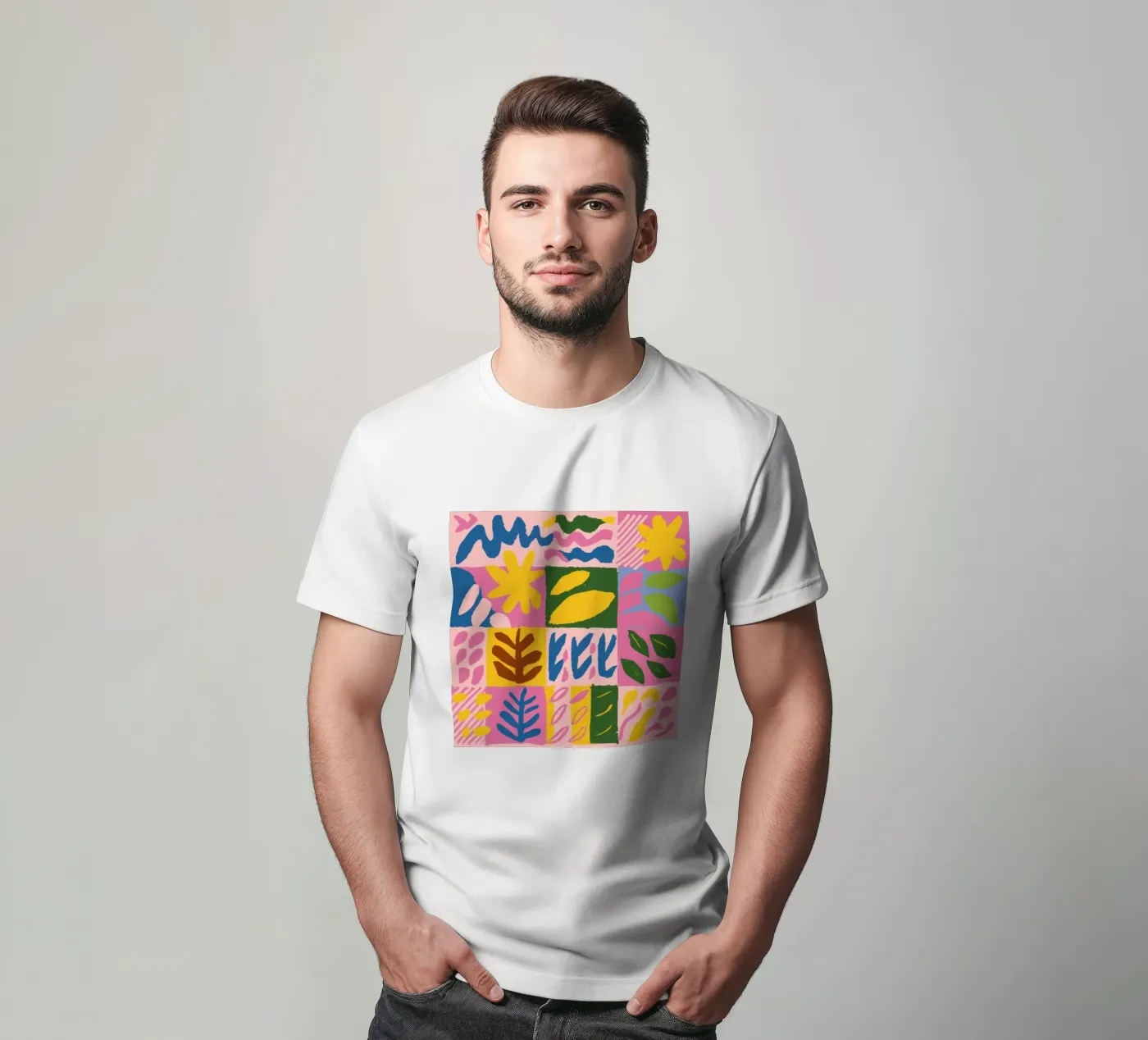 Forme giocose in patchwork t-shirt da Sun Riser