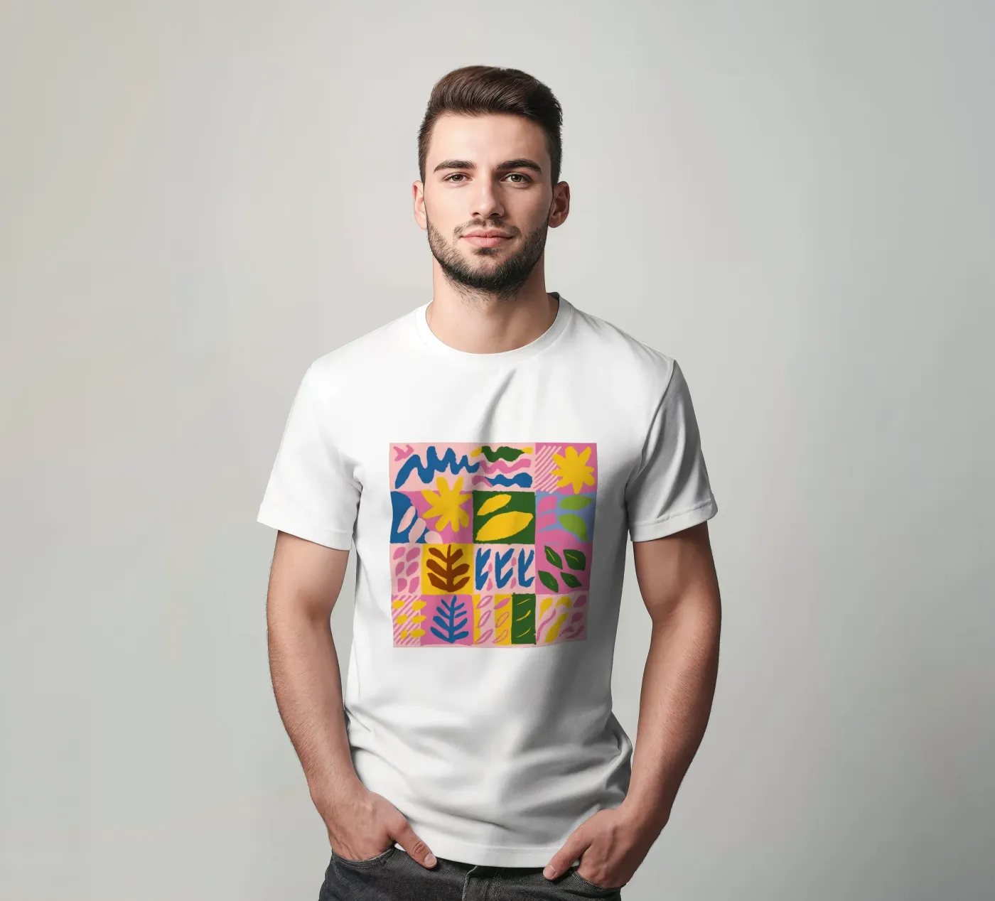 Forme giocose in patchwork t-shirt da Sun Riser