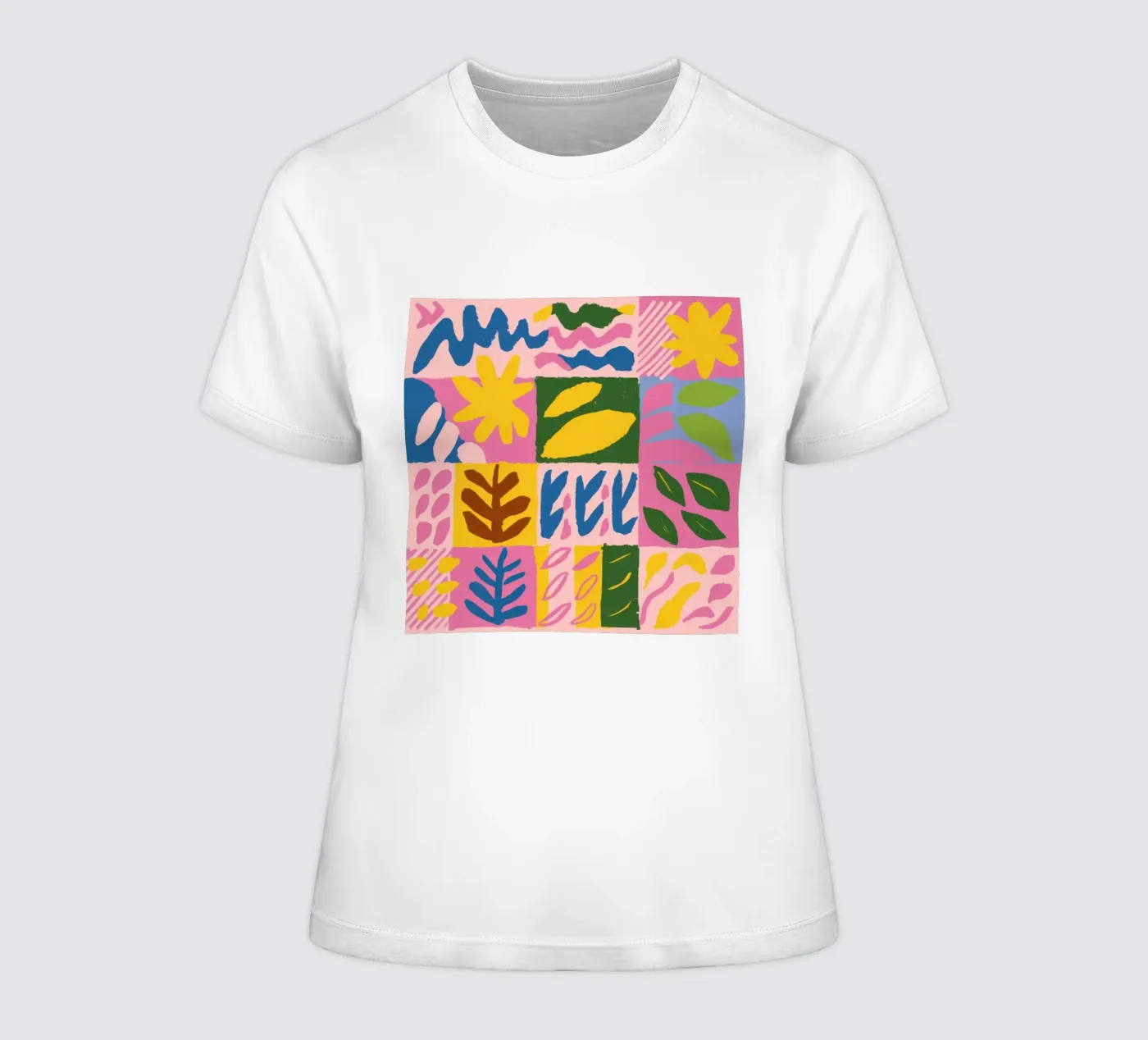 Forme giocose in patchwork t-shirt da donna da Sun Riser
