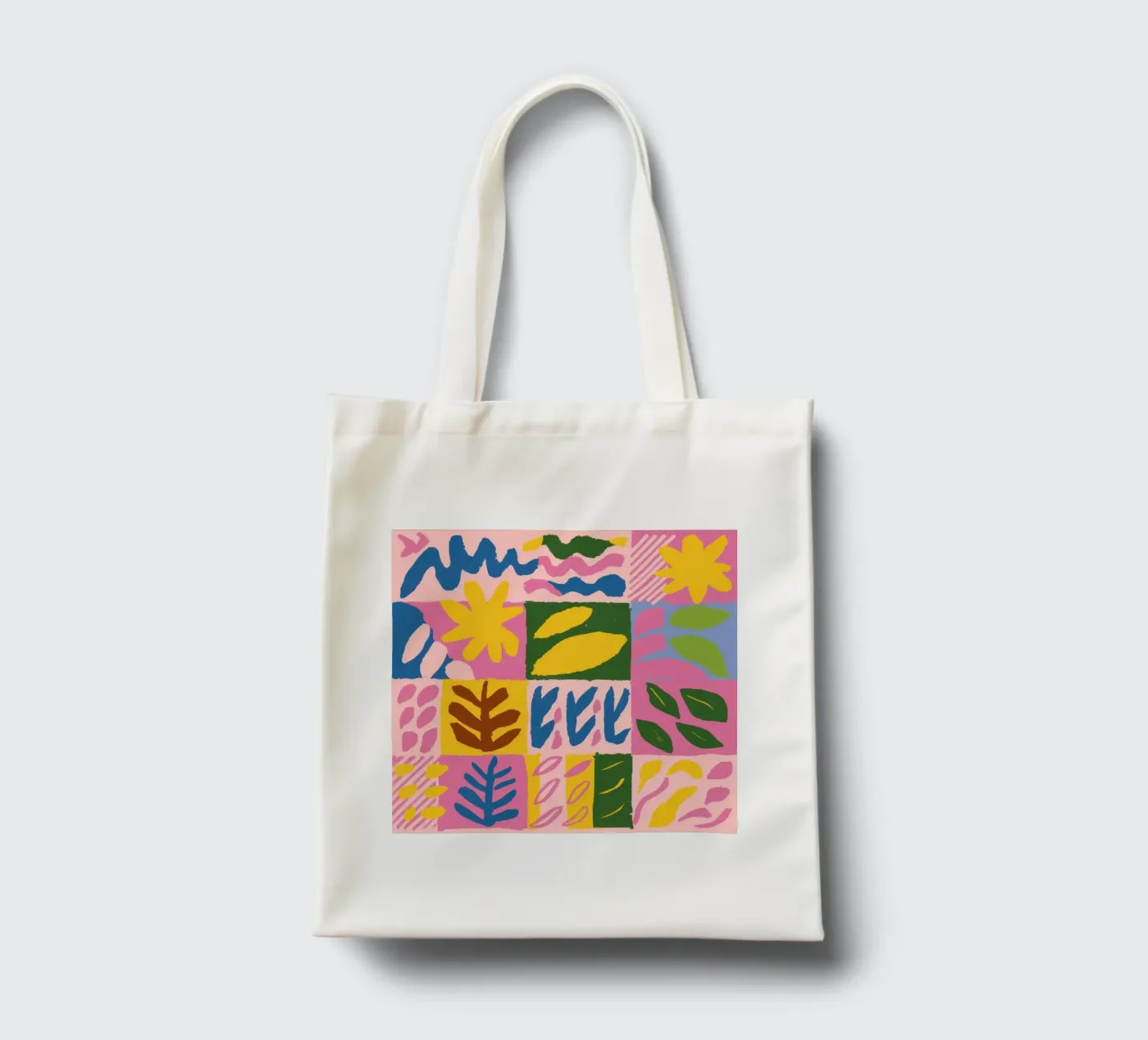 Playful Patchwork Forms tote bag by Sun Riser