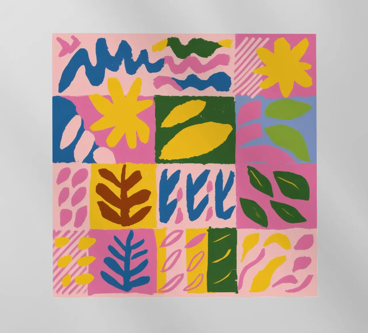 Speelse patchworkvormen backlit folie van Sun Riser