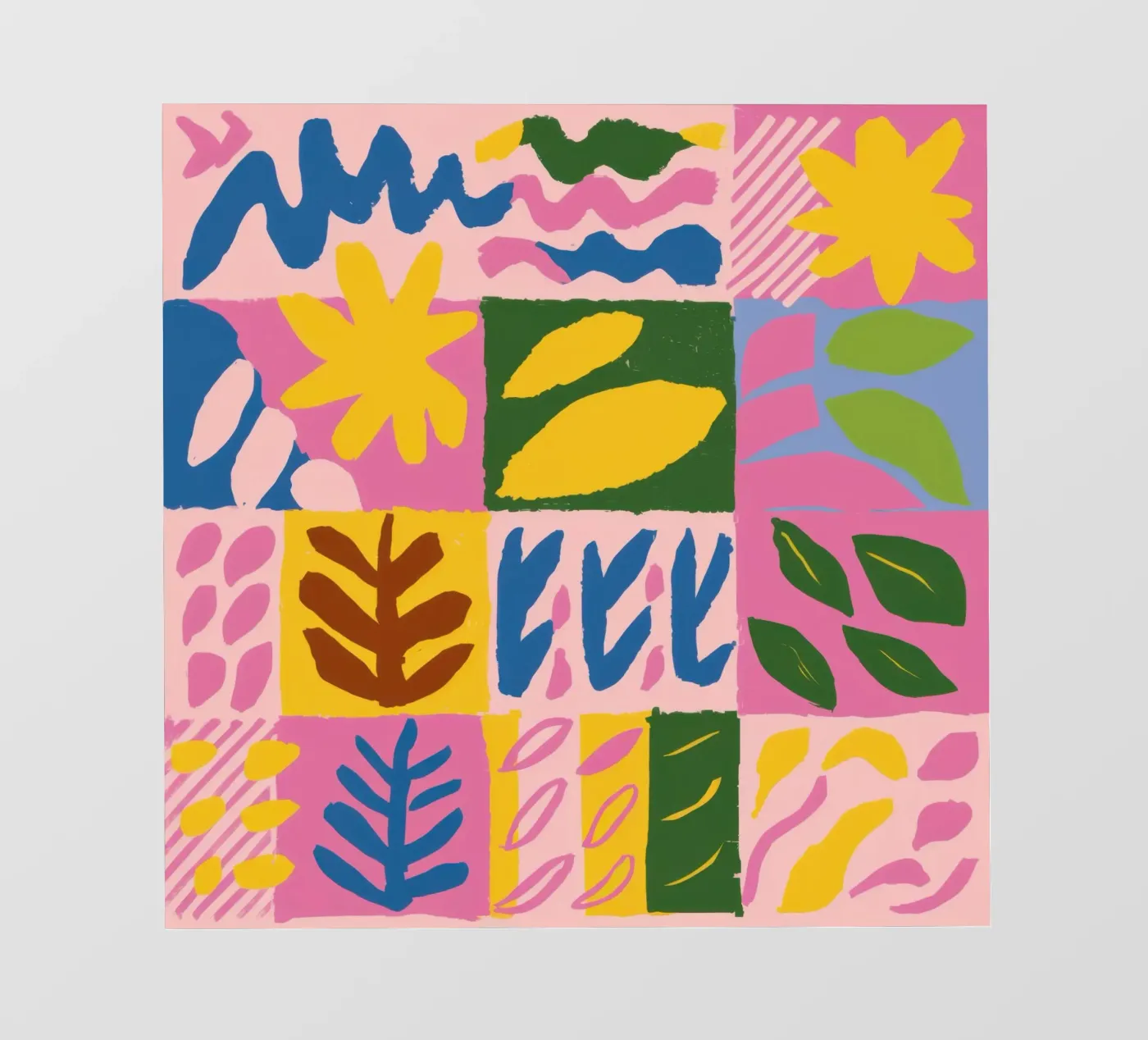Playful Patchwork Forms fotobehang van Sun Riser