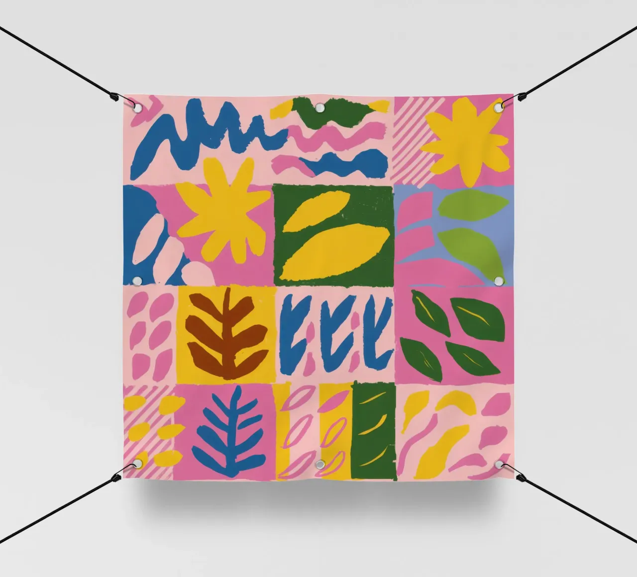 Playful Patchwork Forms pvc cover by Sun Riser
