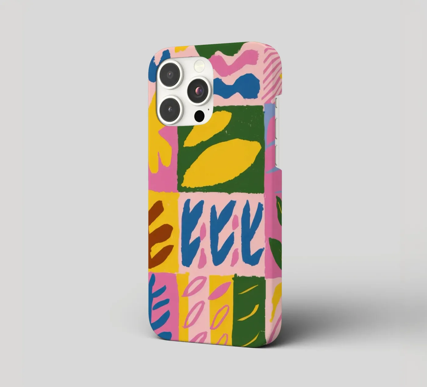 Playful Patchwork Forms iphone case by Sun Riser
