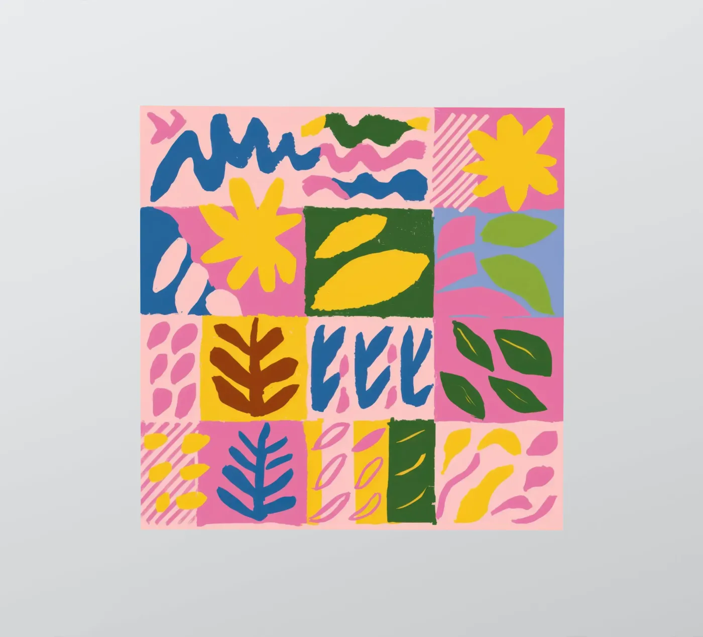 Playful Patchwork Forms sticker van Sun Riser