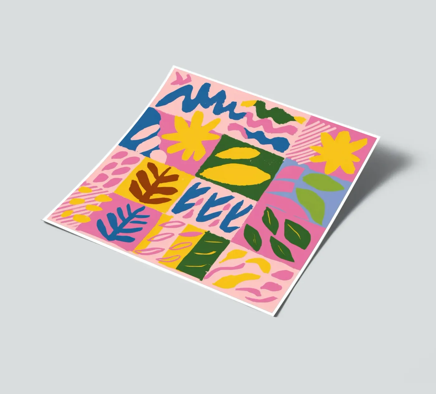 Playful Patchwork Forms Stickerbogen von Sun Riser