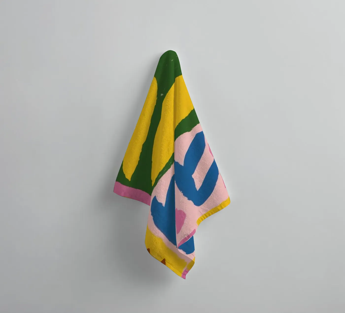 Playful Patchwork Forms Handtuch von Sun Riser