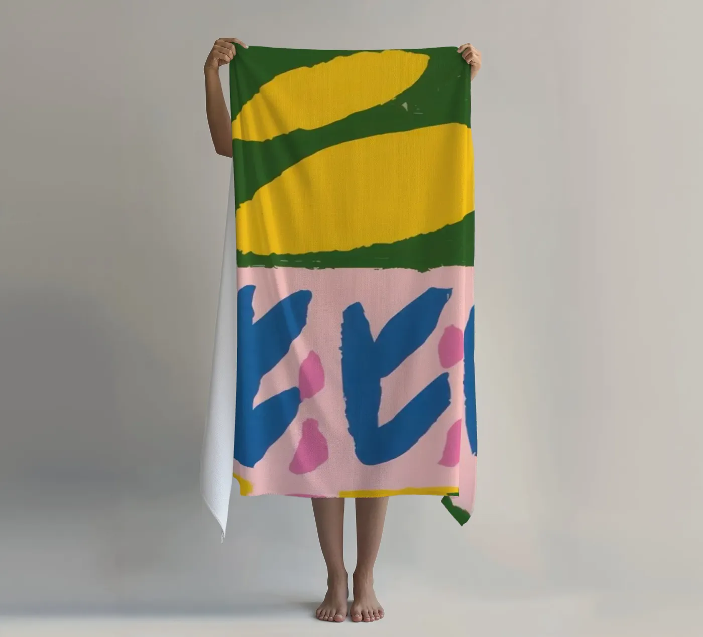 Playful Patchwork Forms beach towel by Sun Riser