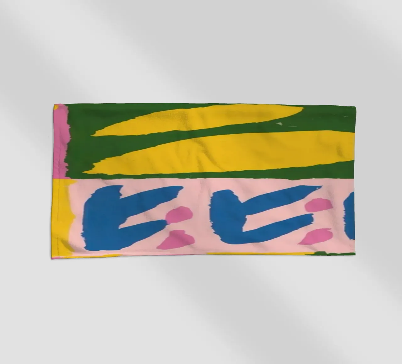 Speelse patchworkvormen strandhanddoek van Sun Riser