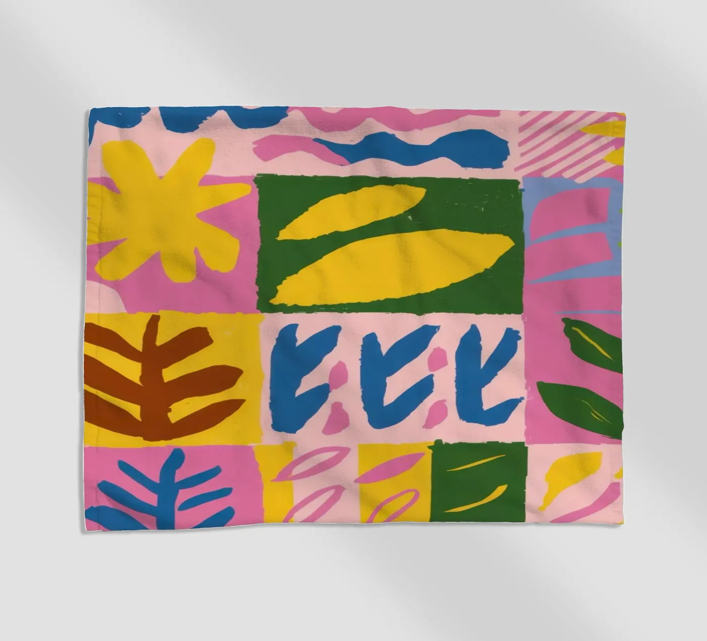 Playful Patchwork Forms beach towel by Sun Riser