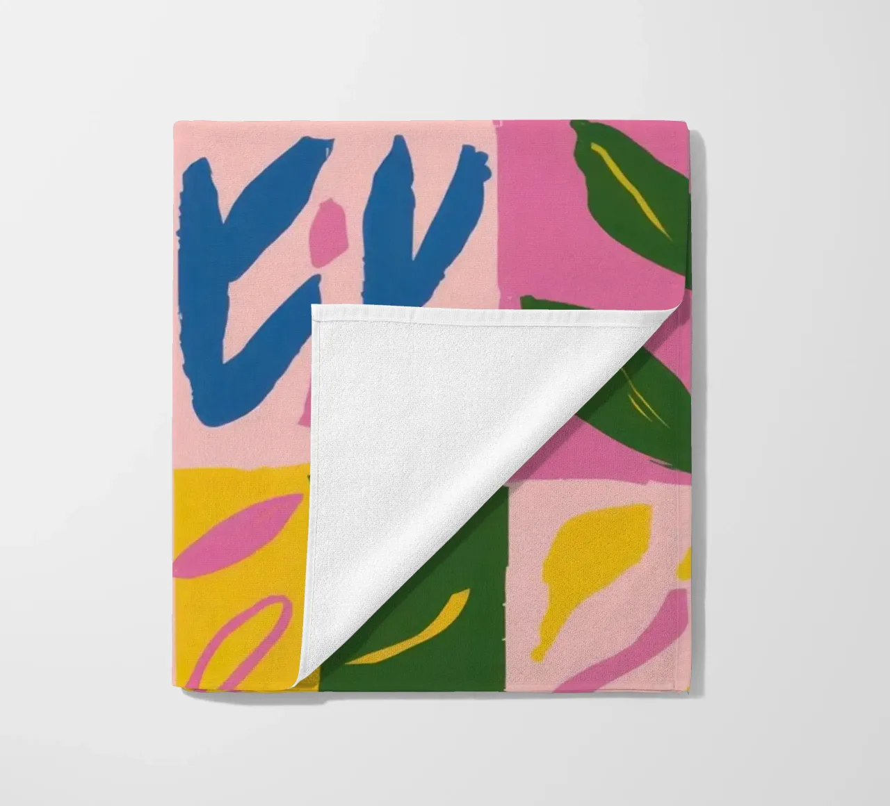 Speelse patchworkvormen strandhanddoek van Sun Riser