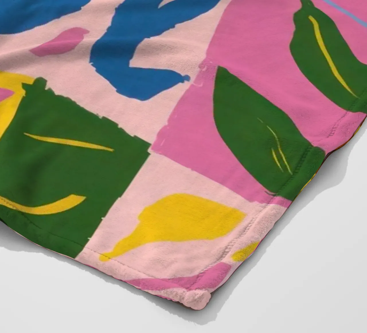 Speelse patchworkvormen fleecedeken van Sun Riser