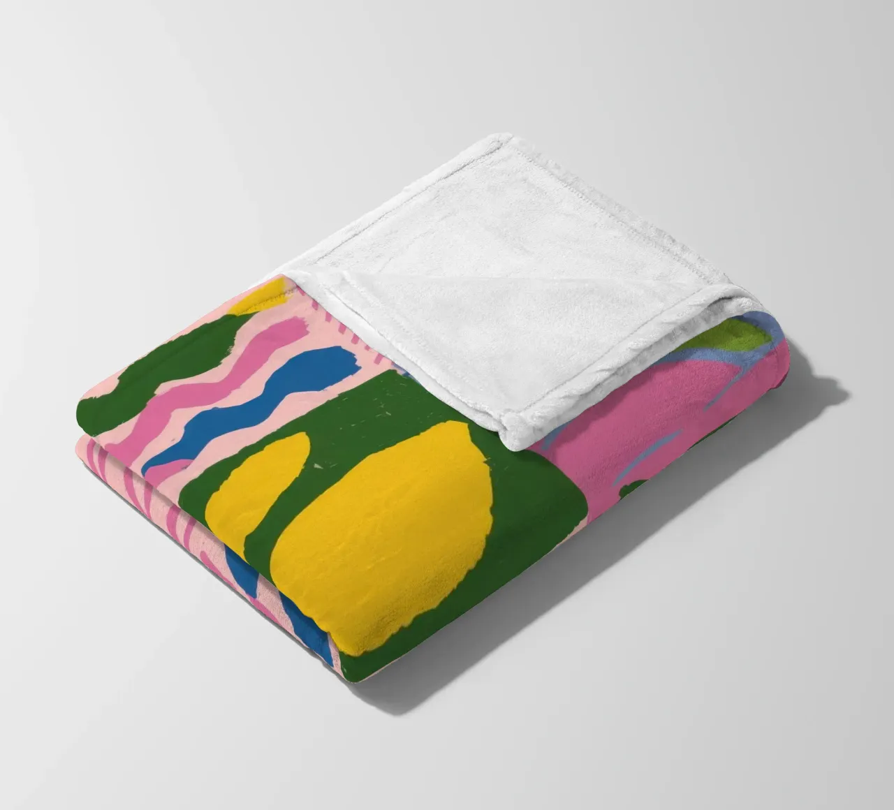 Speelse patchworkvormen fleecedeken van Sun Riser