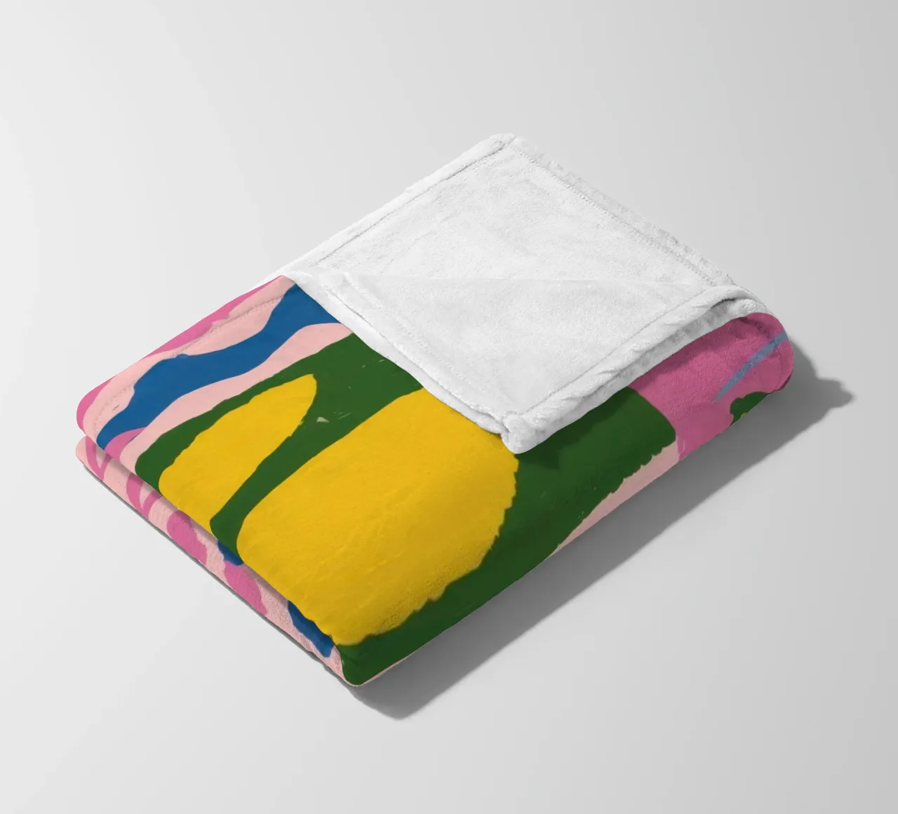 Speelse patchworkvormen fleecedeken van Sun Riser