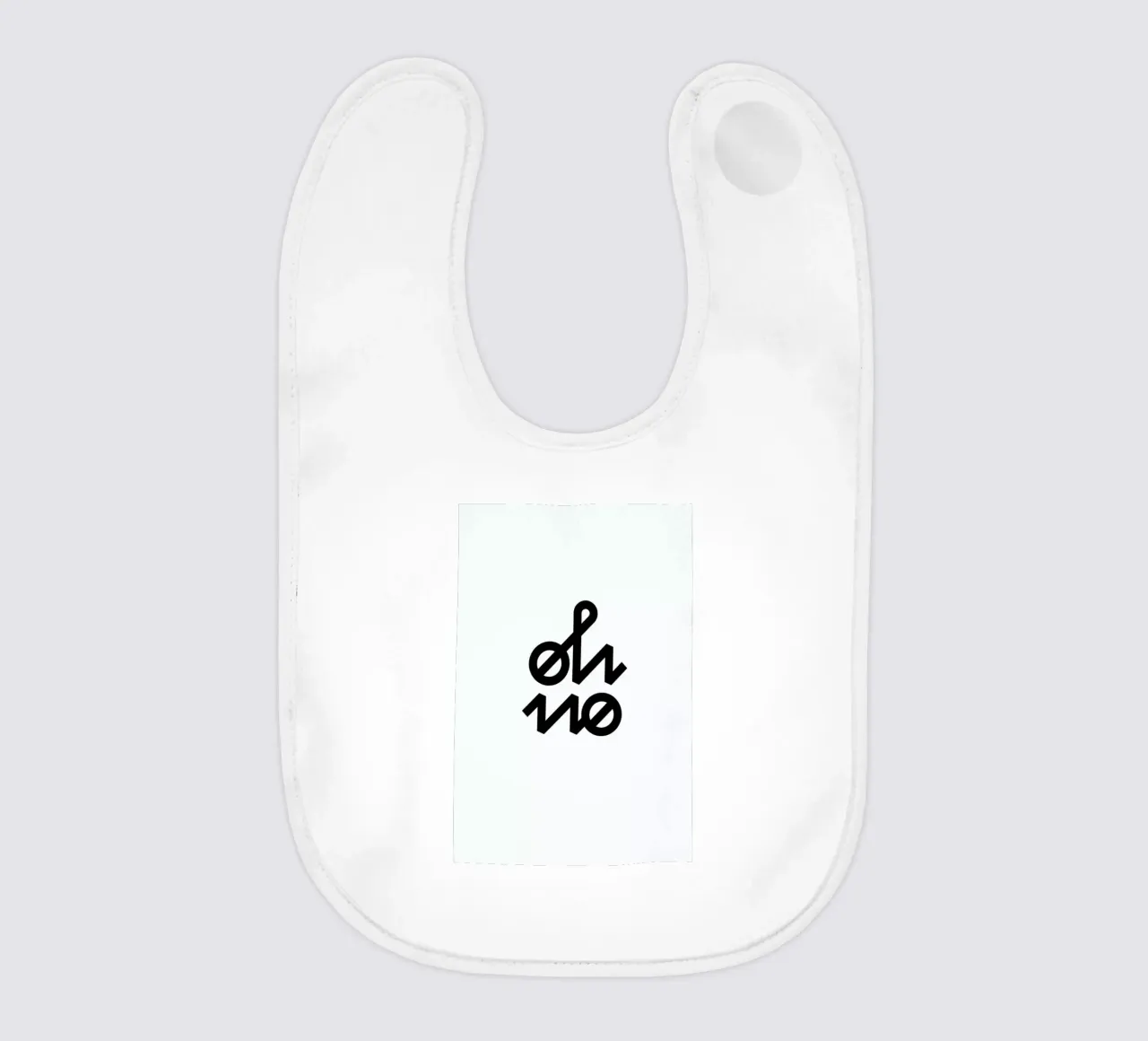 Oh No baby bib by BLAEK Design Studio