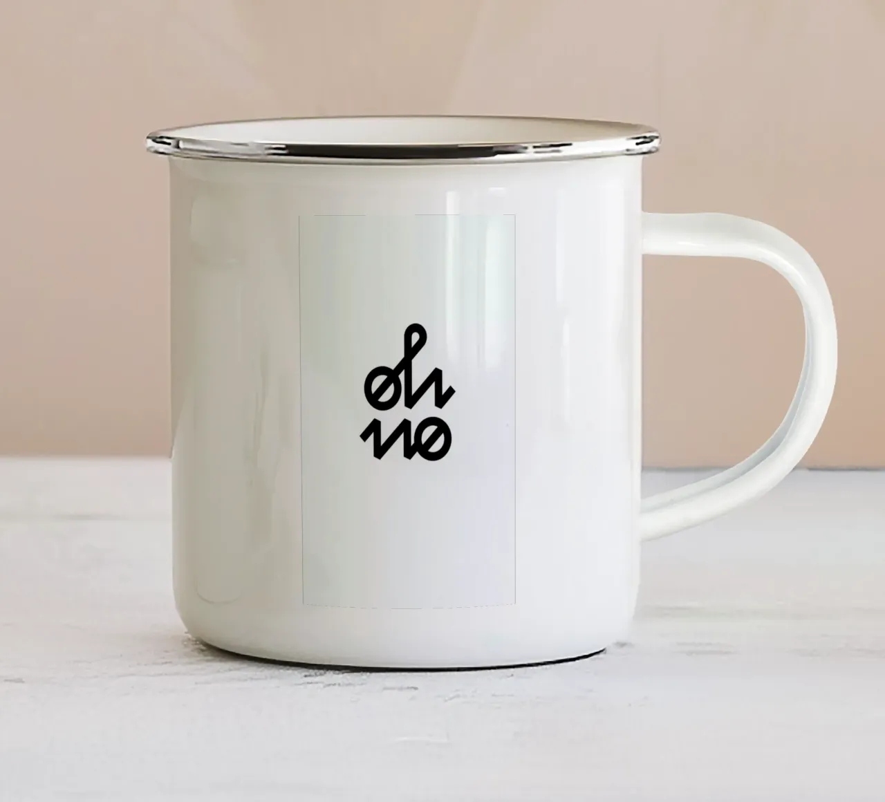 Oh No tazza in smalto da BLAEK Design Studio