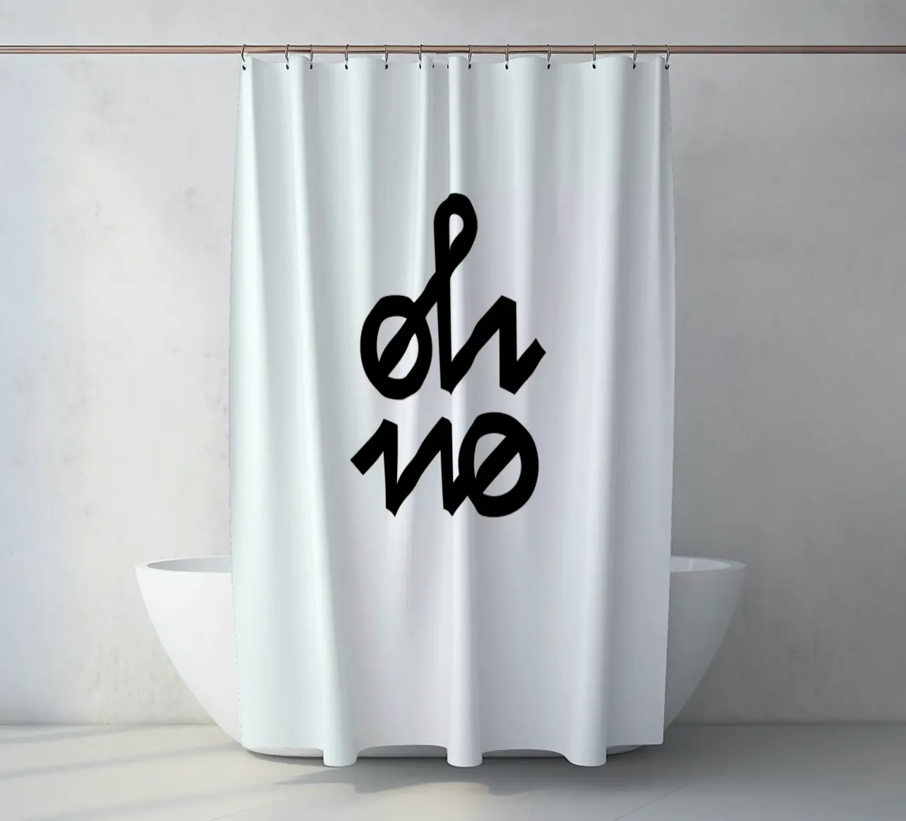 Oh No Duschvorhang von BLAEK Design Studio