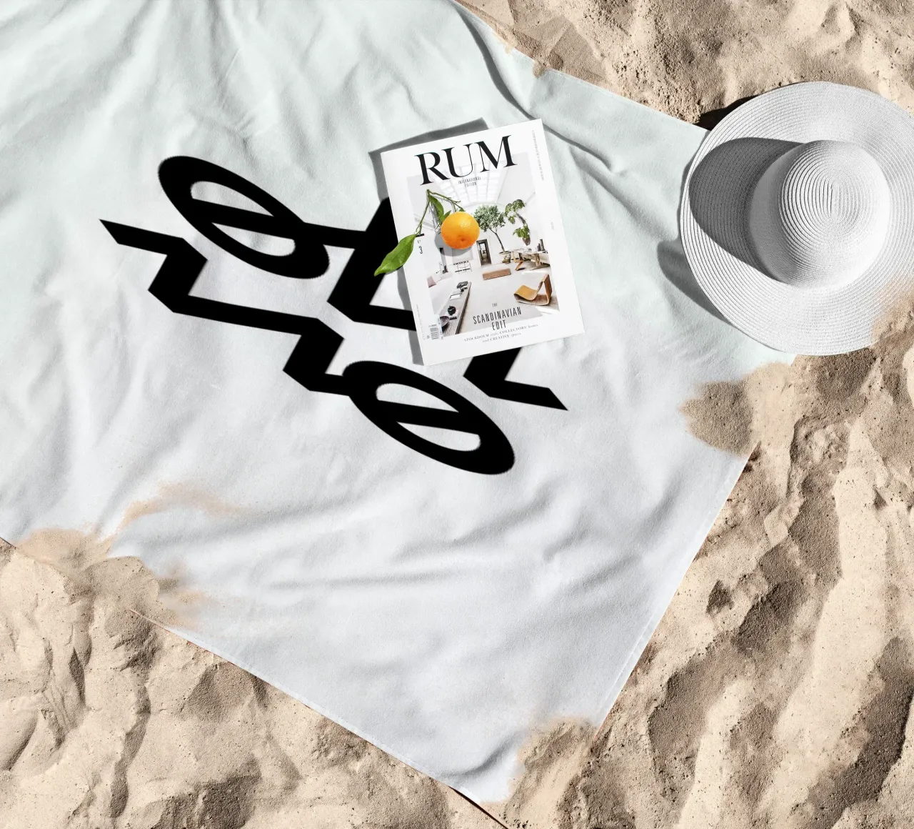 Oh No beach towel by BLAEK Design Studio