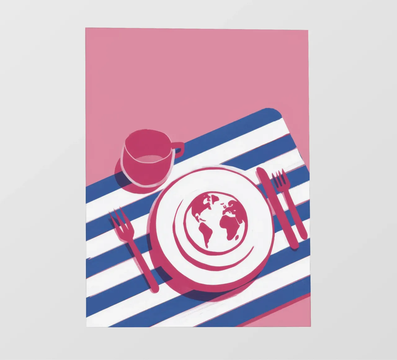 Wereldwijde tafelschikking fotobehang van Sun Riser