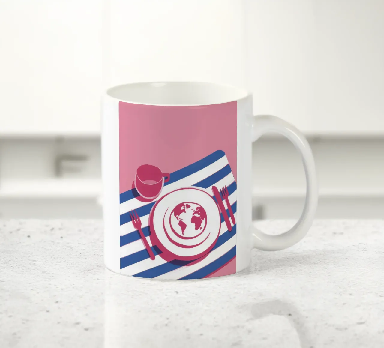 Global Table Setting ceramic mug by Sun Riser