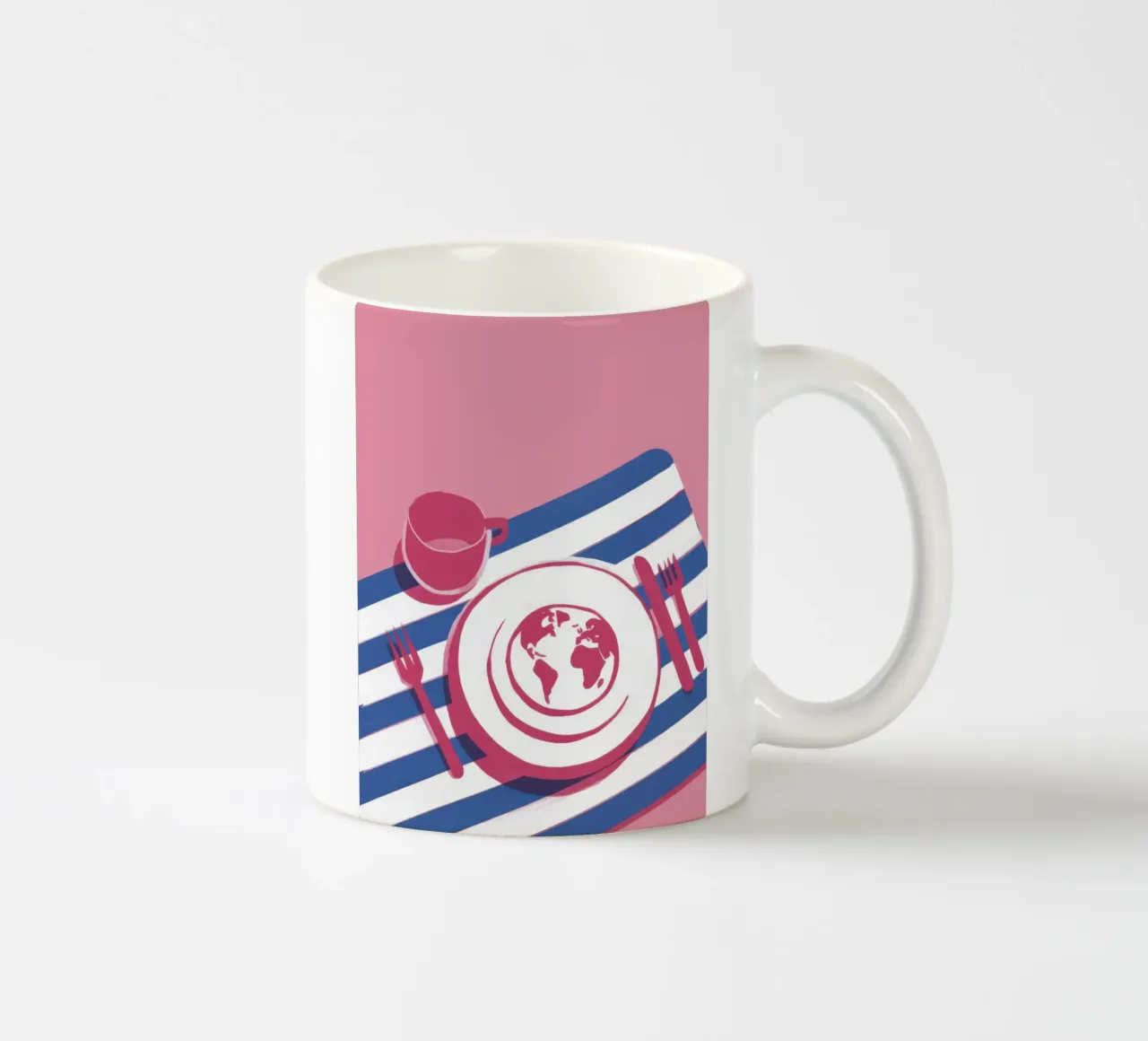 Global Table Setting ceramic mug by Sun Riser