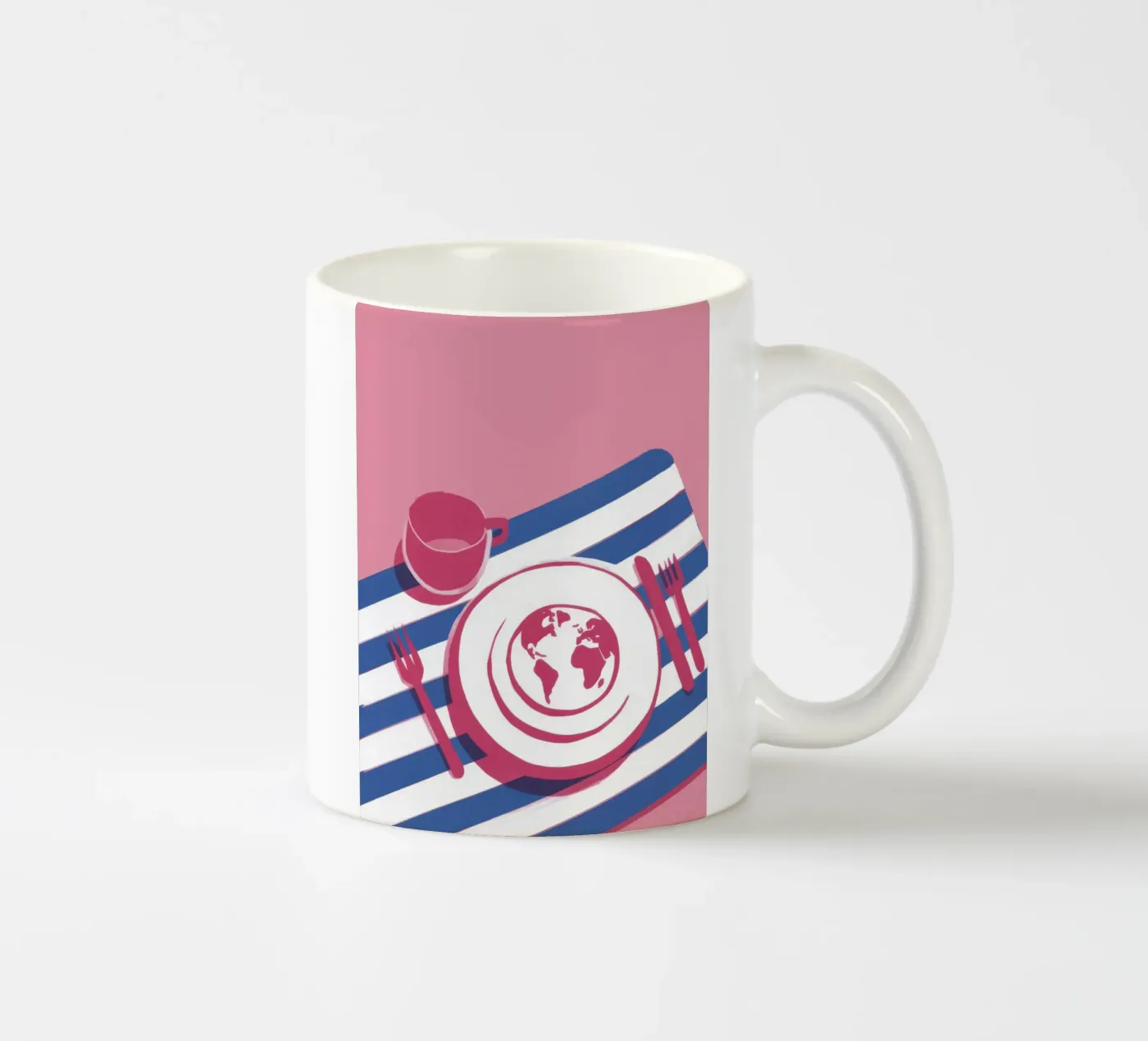 Global Table Setting ceramic mug by Sun Riser