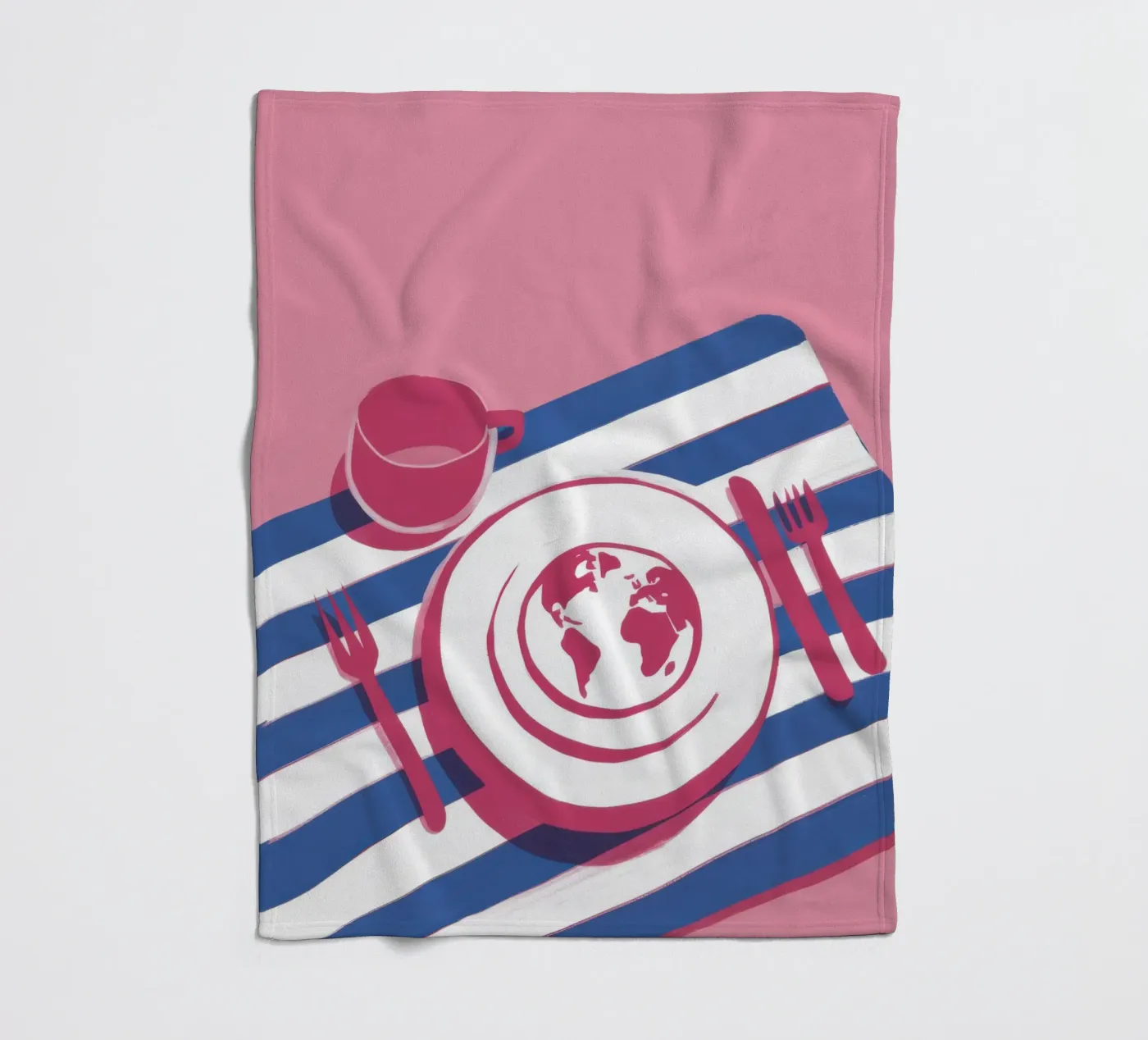 Globale Tischdekoration Fleecedecke von Sun Riser