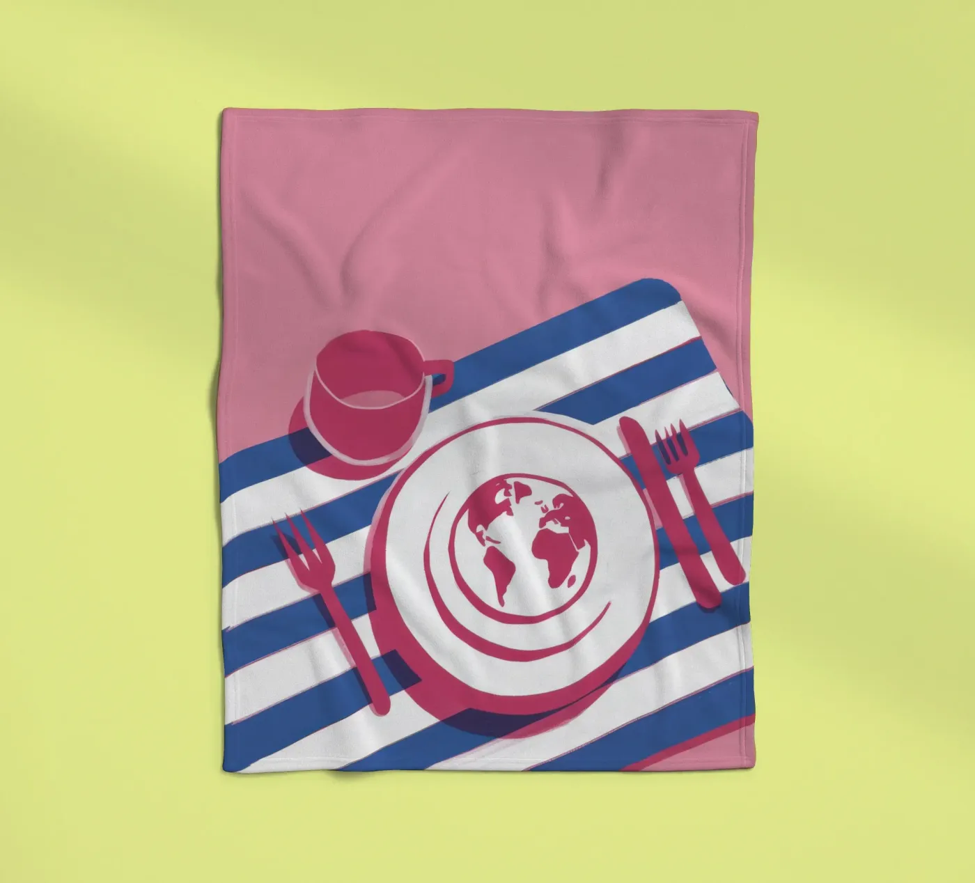 Globale Tischdekoration Fleecedecke von Sun Riser