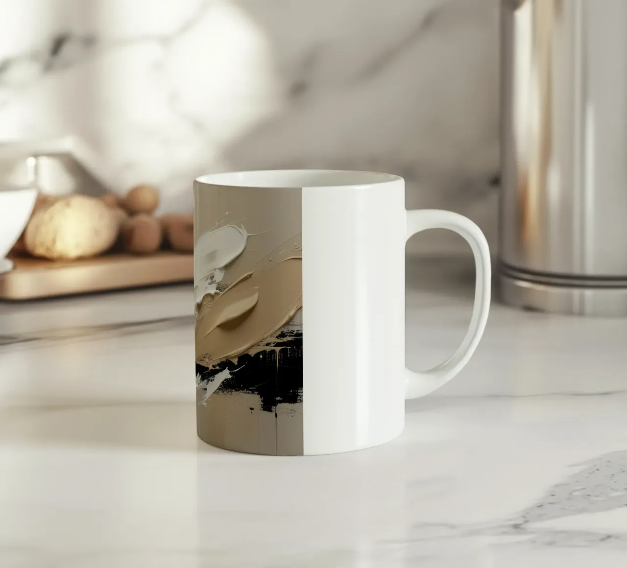 Silent Structure ceramic mug by Katalier (Abstract Harmony)