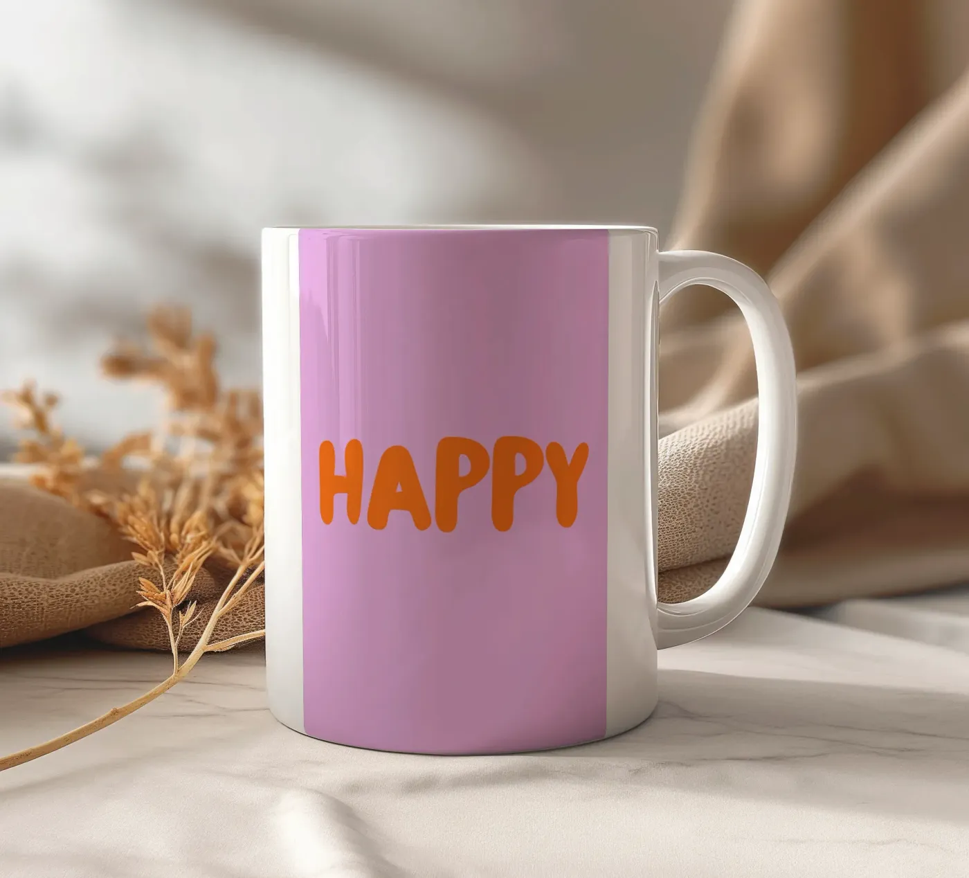 Happy ceramic mug by Tabea Jule