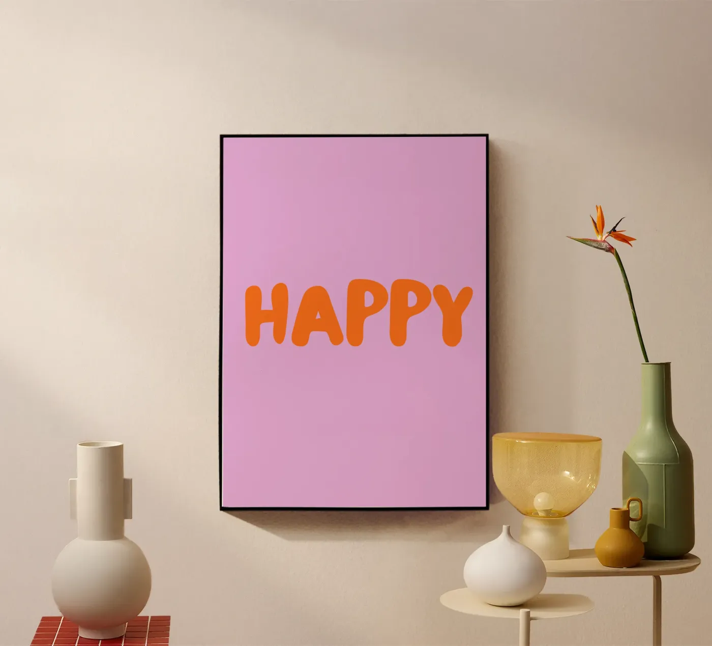 Happy Acryl-Glas von Tabea Jule