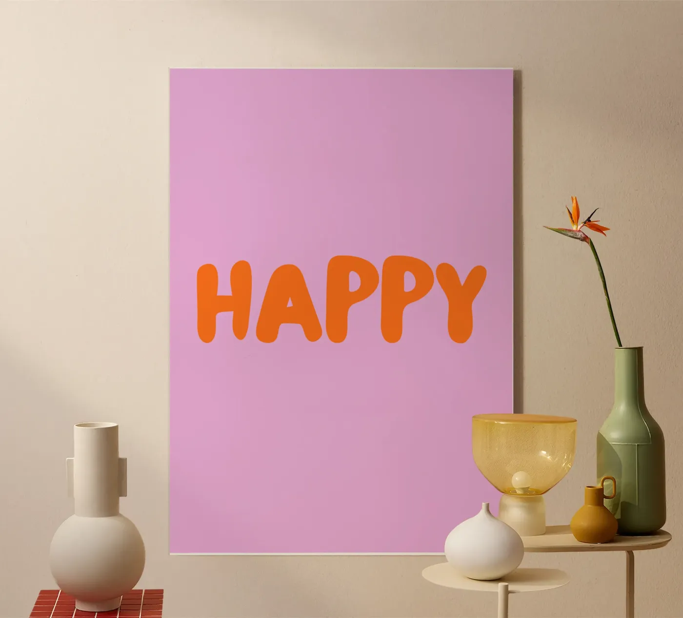 Happy Acryl-Glas von Tabea Jule