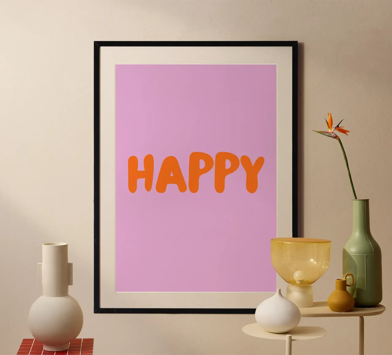Happy poster by Tabea Jule