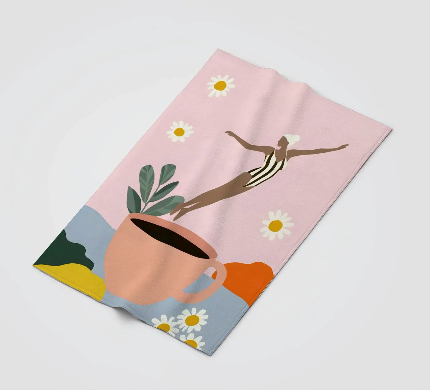 Caffeine Dive fleecedeken van Vibrant Berry Studio