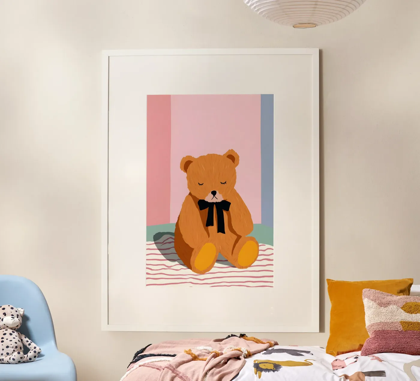 Sleepy Teddy poster da Vibrant Berry Studio