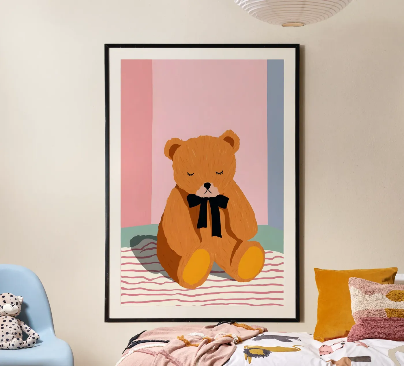 Sleepy Teddy poster da Vibrant Berry Studio