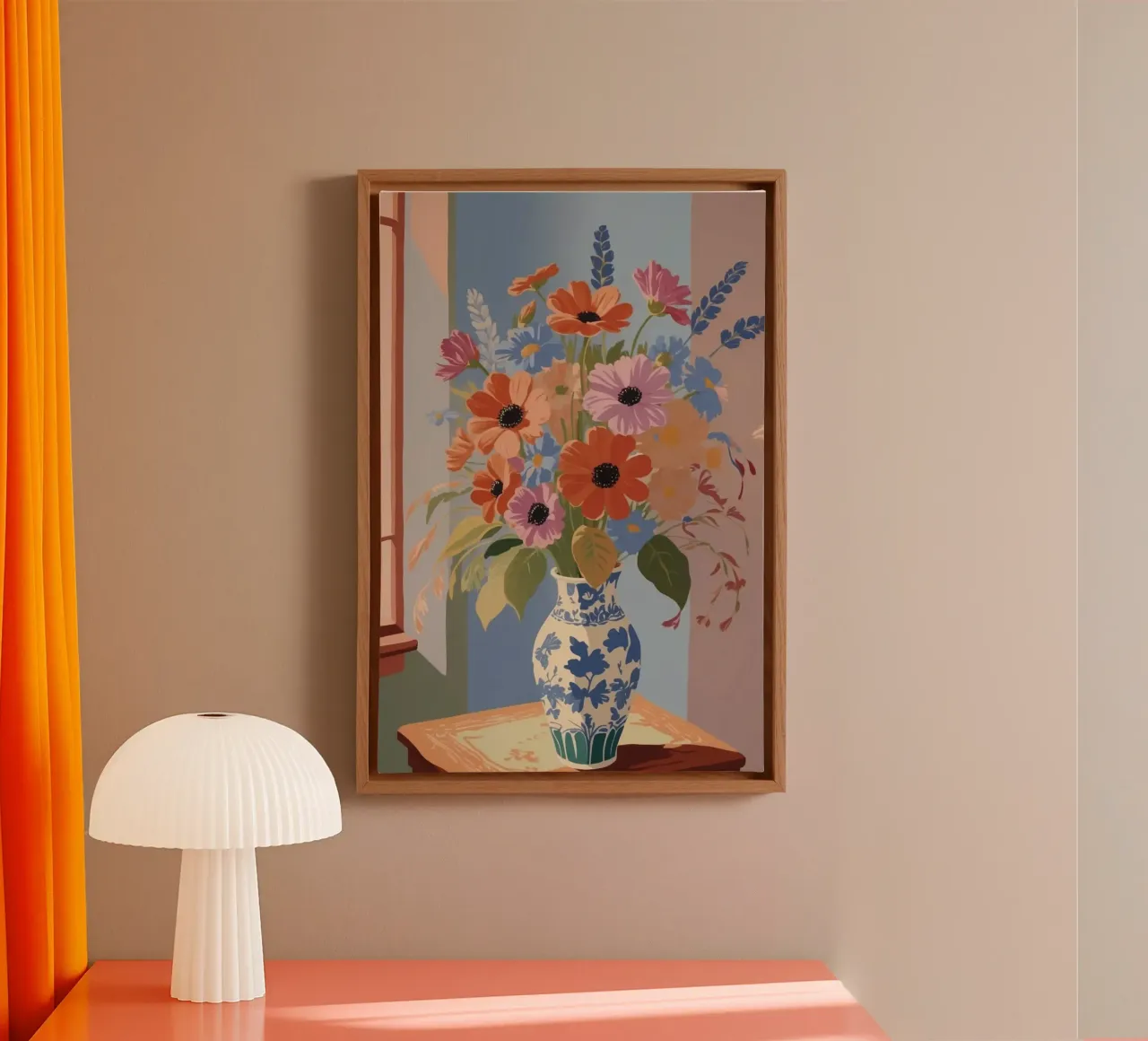 Bloemenmagie | Werk 12 canvas met Baklijst van AlbertKlee