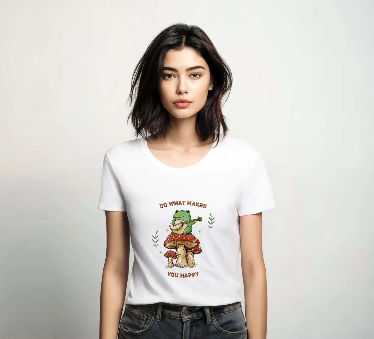 Fai ciò che ti rende felice, rospo t-shirt da donna da DesignArt