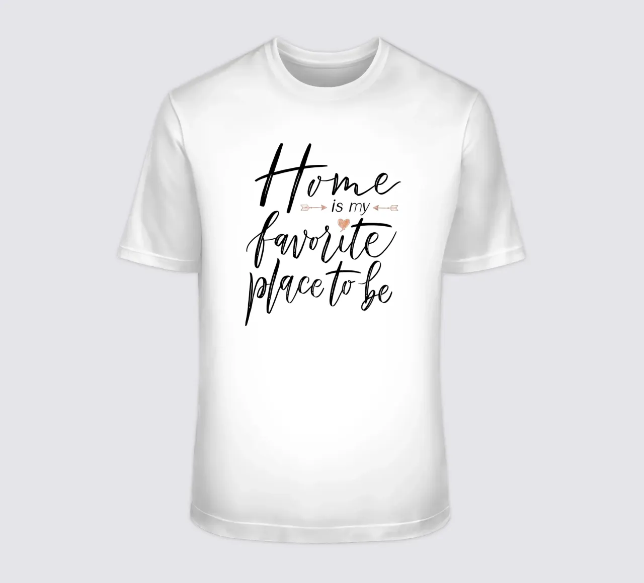 My favourite place to be is at home. Boho style. Monstera and leaves t-shirt by CalliLetters