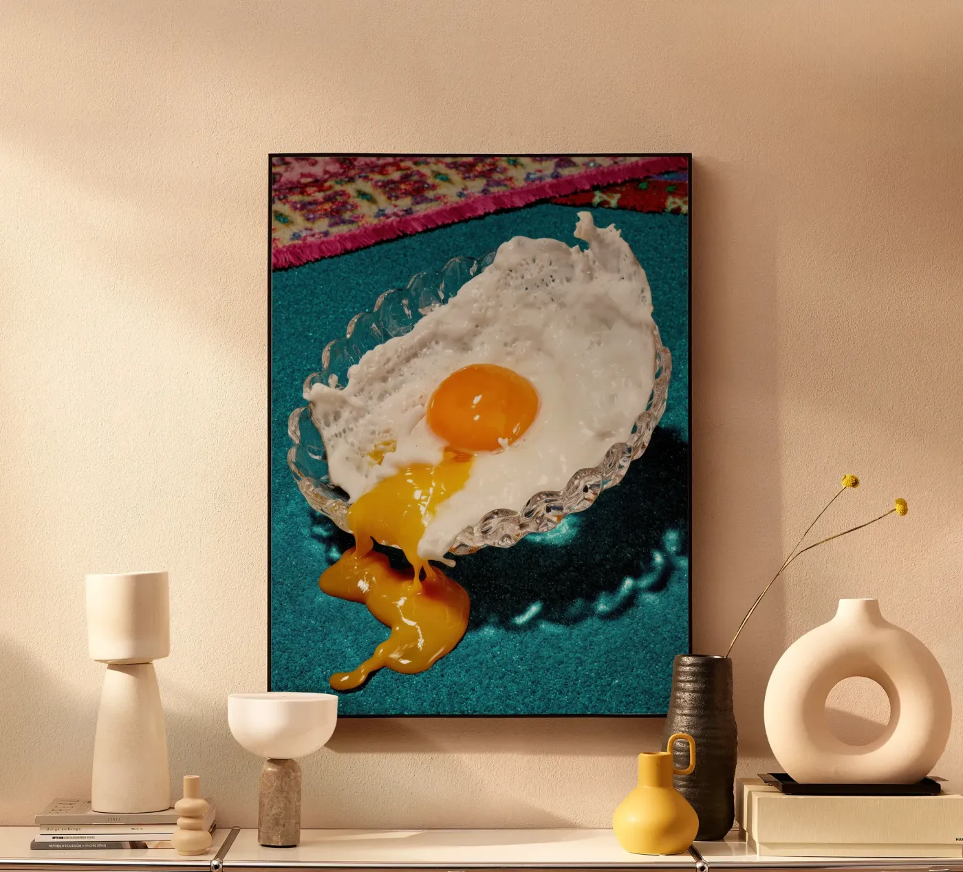 Spiegelei, Flowing Egg Artwork plexiglass da P.G. Jubar