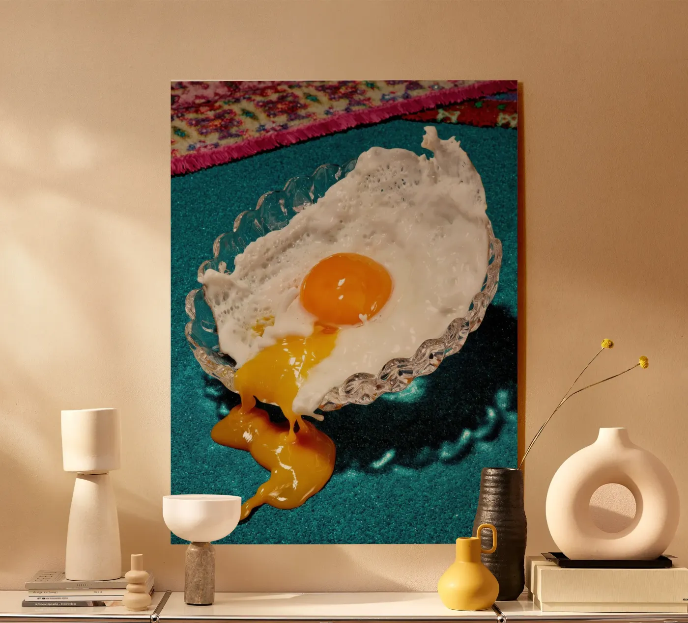 Spiegelei, Flowing Egg Artwork plexiglass da P.G. Jubar