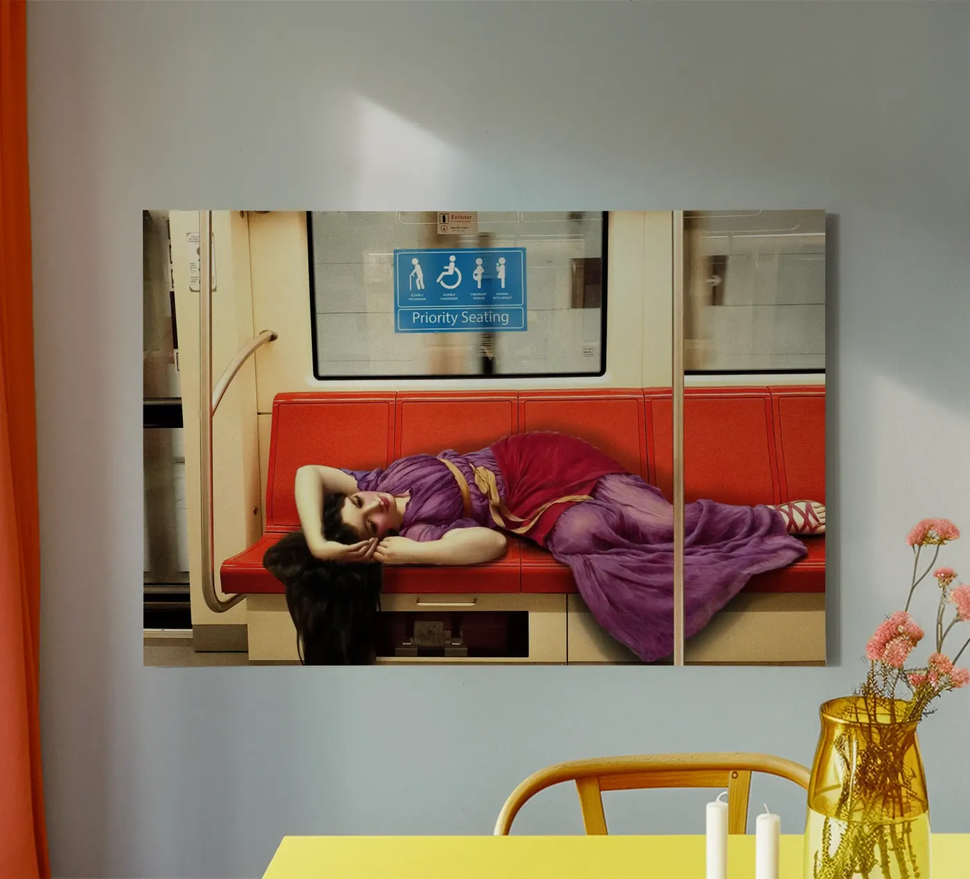 Priority Seating Leinwand von Dikhotomy