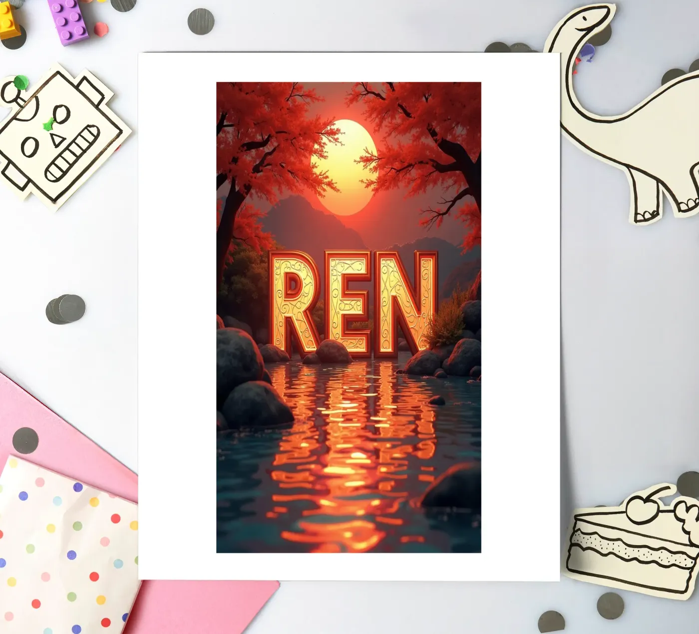 REN sticker sheet by CASTILO Namengalerie