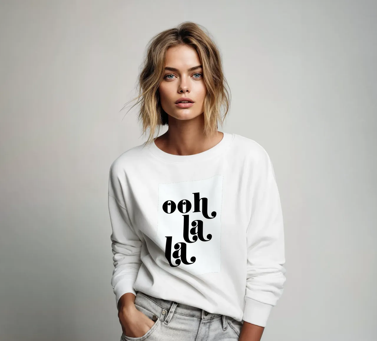 Ooh La La Typography Print felpa da Honeymoon Hotel