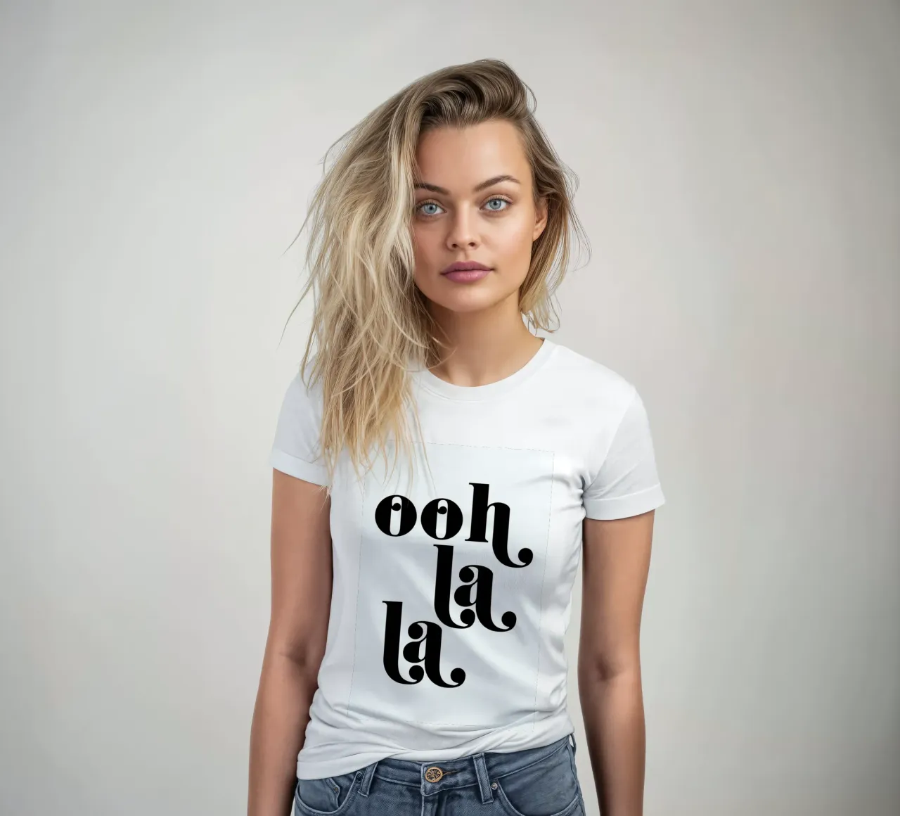 Ooh La La Typography Print t-shirt da donna da Honeymoon Hotel
