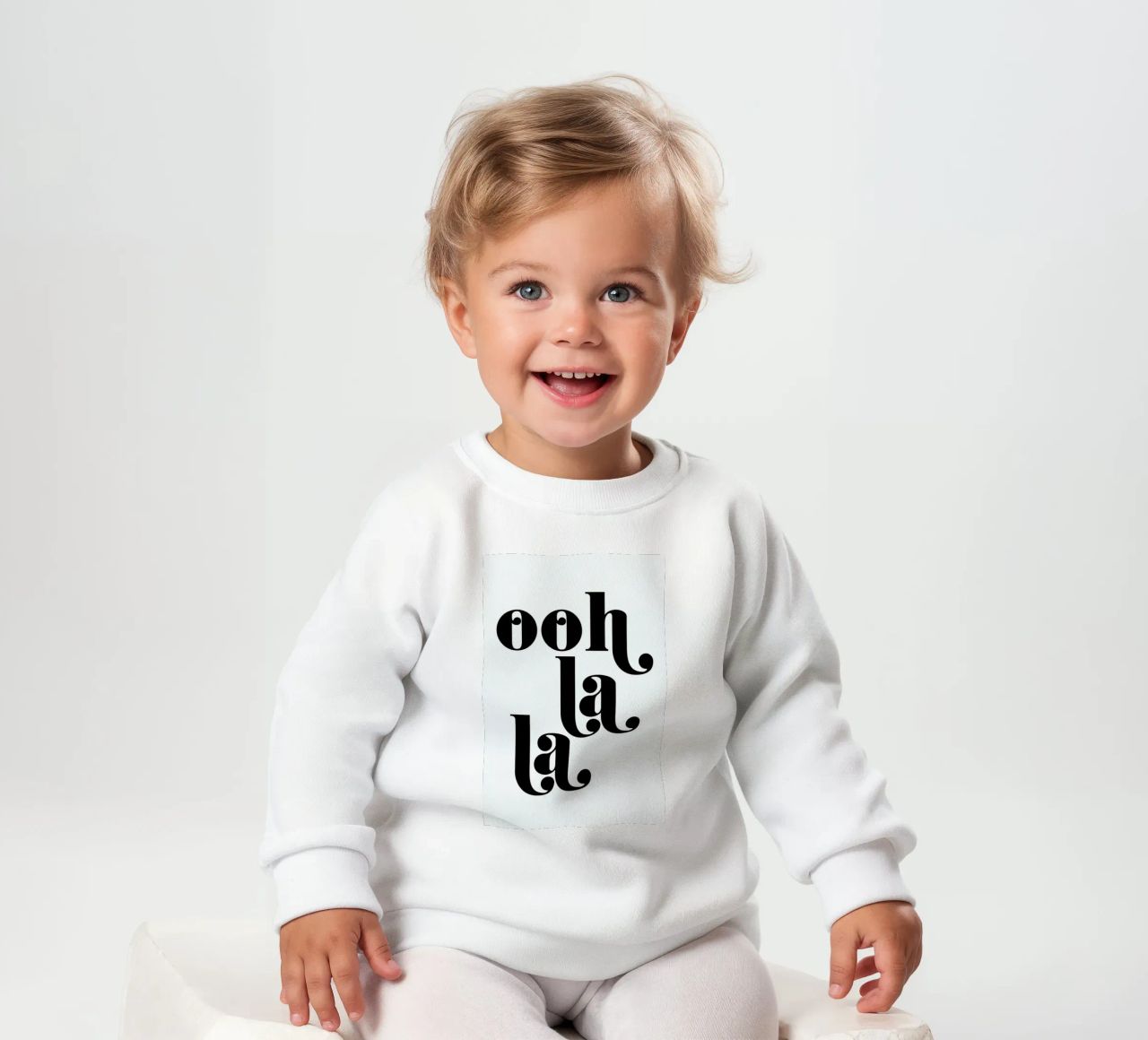 Ooh La La Typography Print sudadera de bebé de Honeymoon Hotel