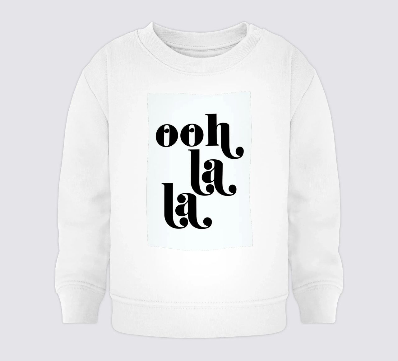 Ooh La La Typography Print sudadera de bebé de Honeymoon Hotel