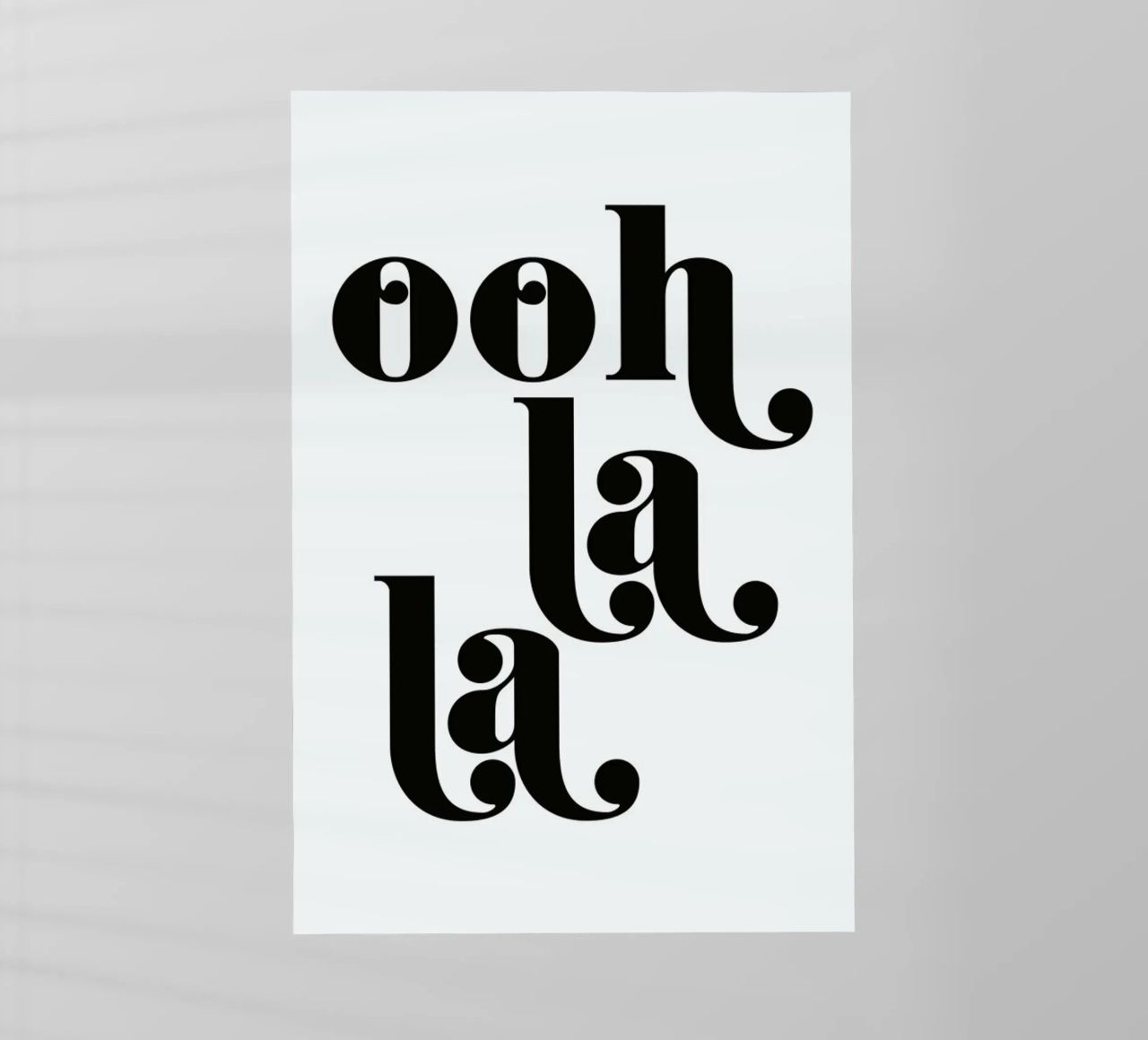 Ooh La La Typography Print lámina retroiluminada de Honeymoon Hotel