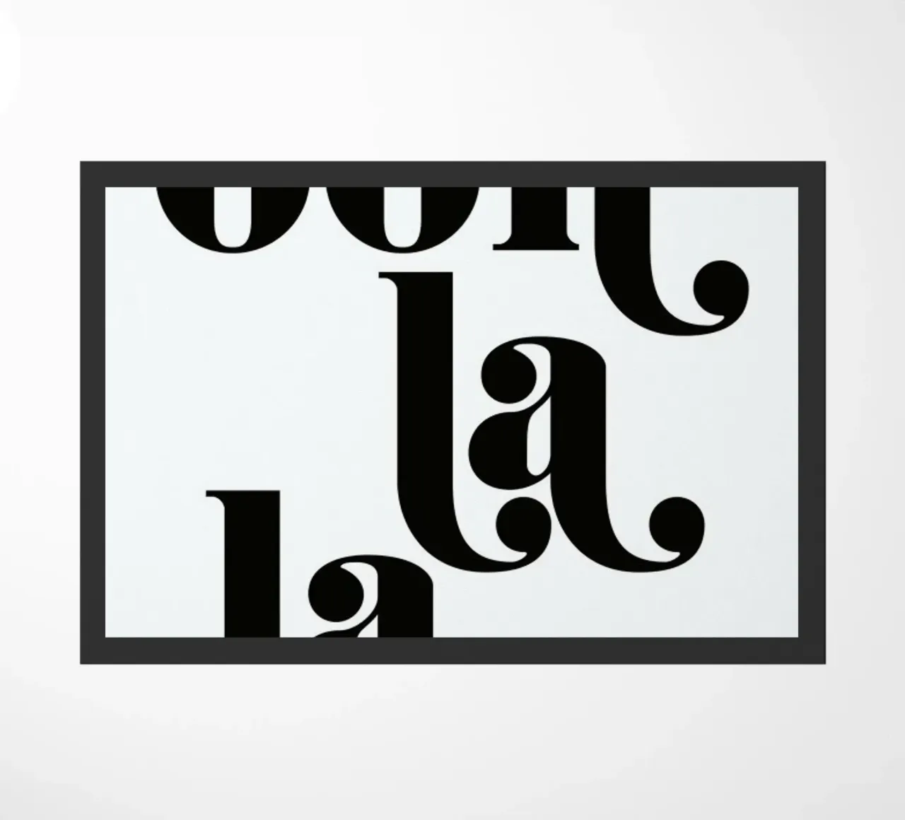Ooh La La Typography Print zerbino da Honeymoon Hotel