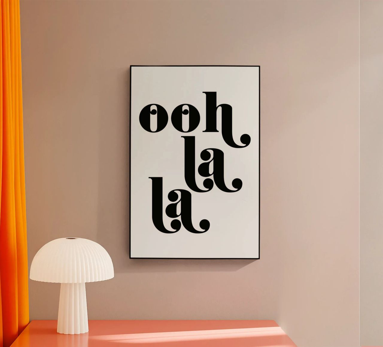 Ooh La La Typography Print metacrilato de Honeymoon Hotel